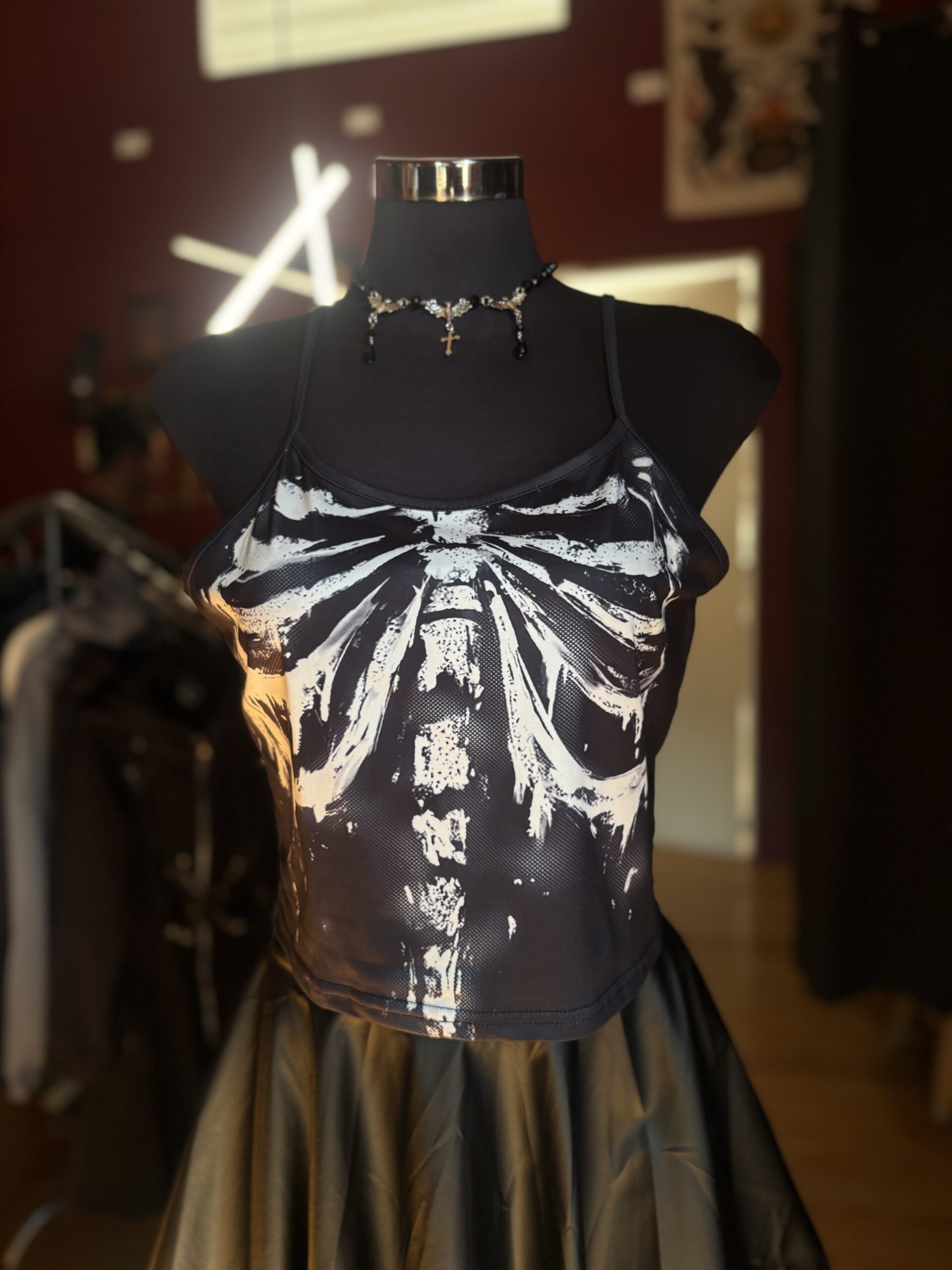 Blusa Tirantes Esqueleto Sublimado