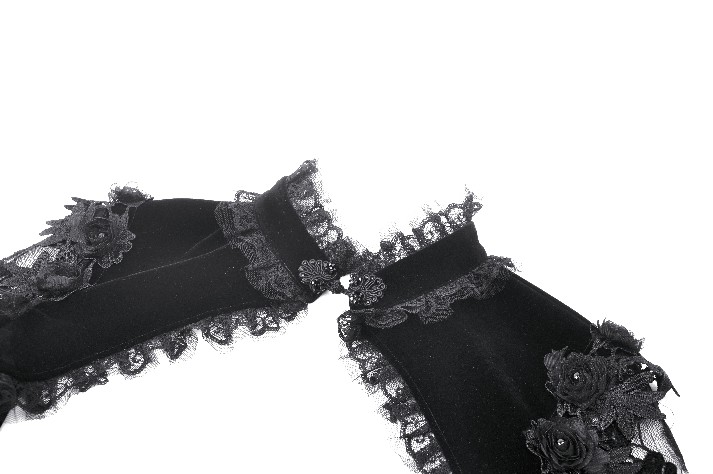 Bolero Gótico de Terciopelo con Capelina - BW140 - Imagen 6