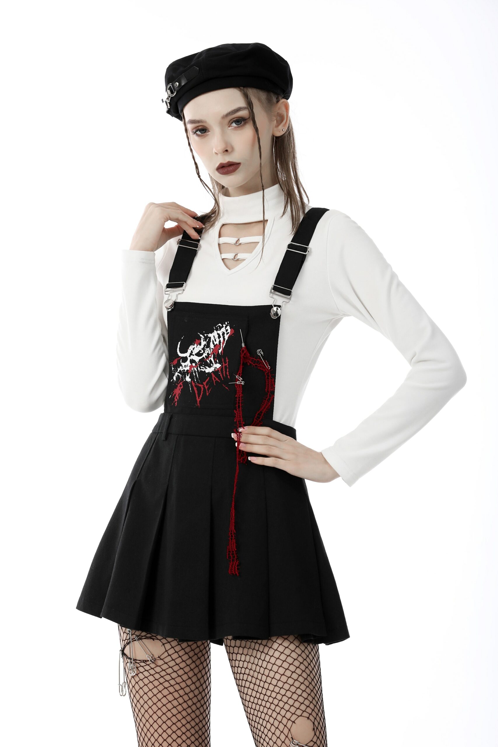 Vestido de Tirantes Plegado Overol - DW642 - Imagen 4