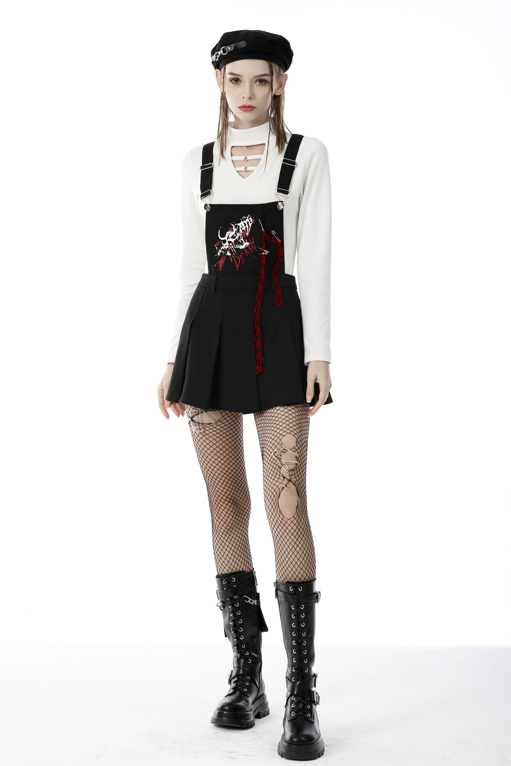 Vestido de Tirantes Plegado Overol - DW642 - Imagen 6