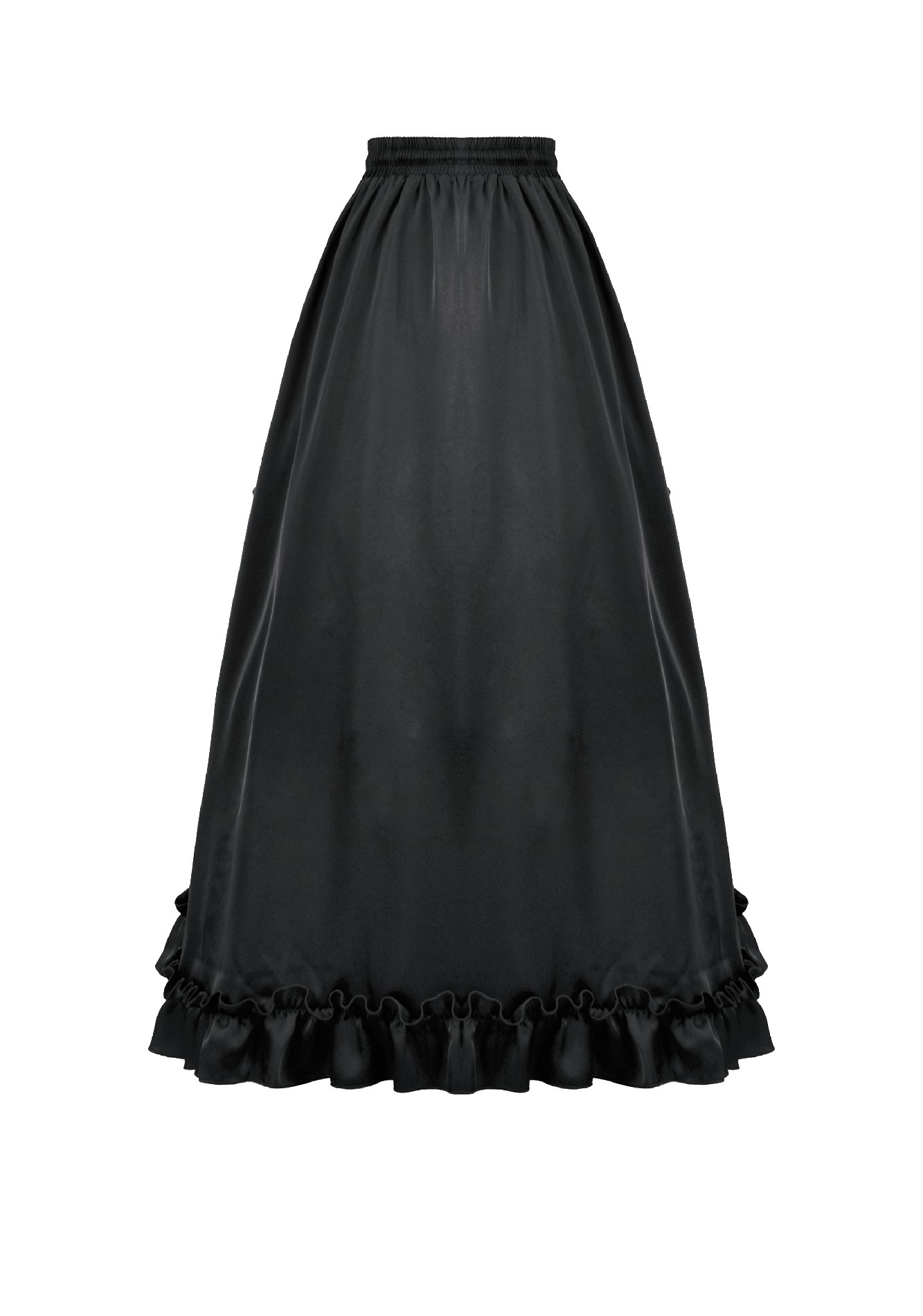 Falda Maxi Cortesana de Encaje Carmesí y Negro - KW429RD - Imagen 3