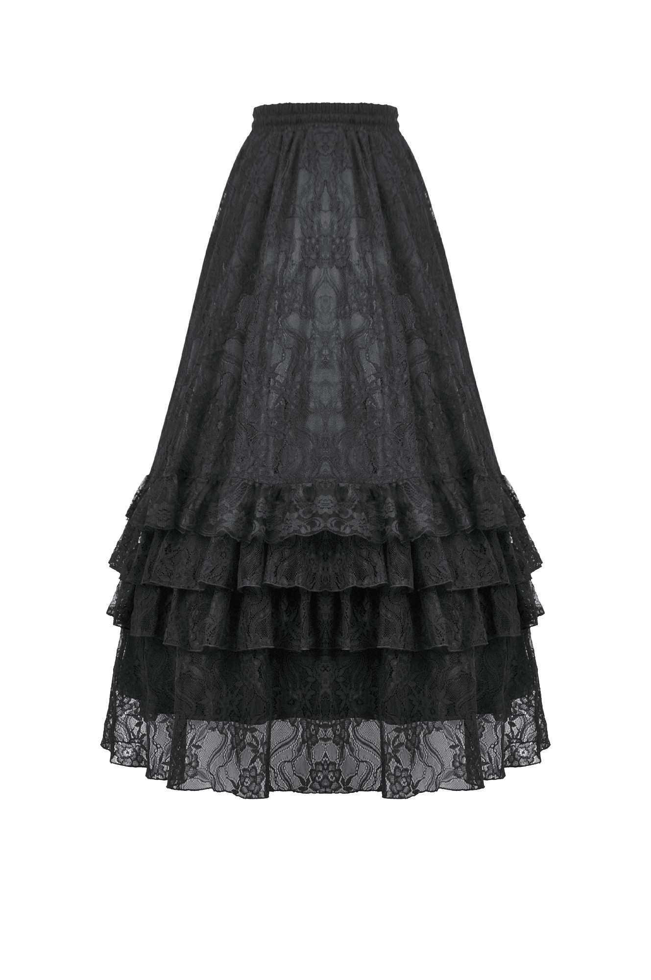 Maxi Falda Estilo Vintage de Encaje - KW432 - Imagen 3